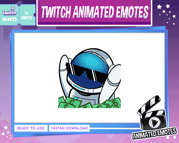 Animated emote | astronaut emote | animated astronaut emote | money rain emote | gg emote EMOTICSTD