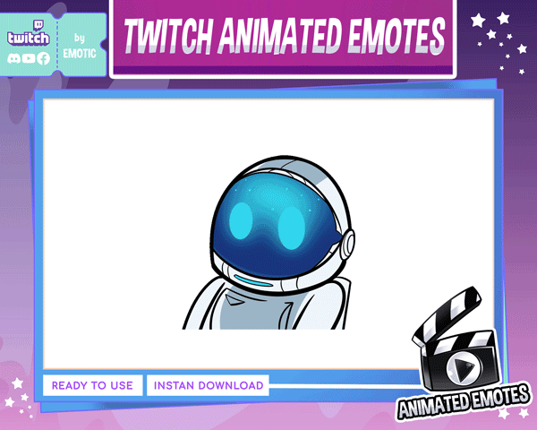 animated emote | astronaut emote | astronaut animated emote | clown emote | stream and discord EMOTICSTD