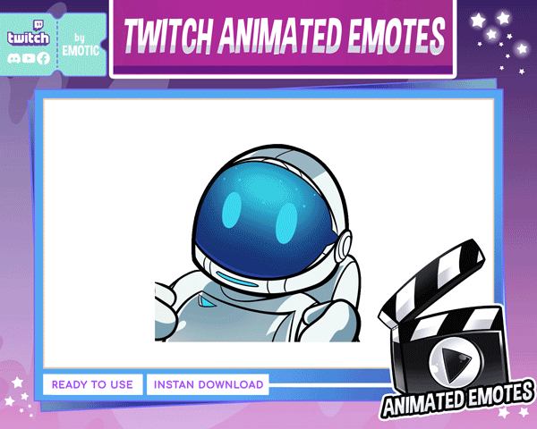 Animated Emote | astronaut emote | astronaut animated emote | rage emote | twitch emote | space man emote | stream and gaming EMOTICSTD