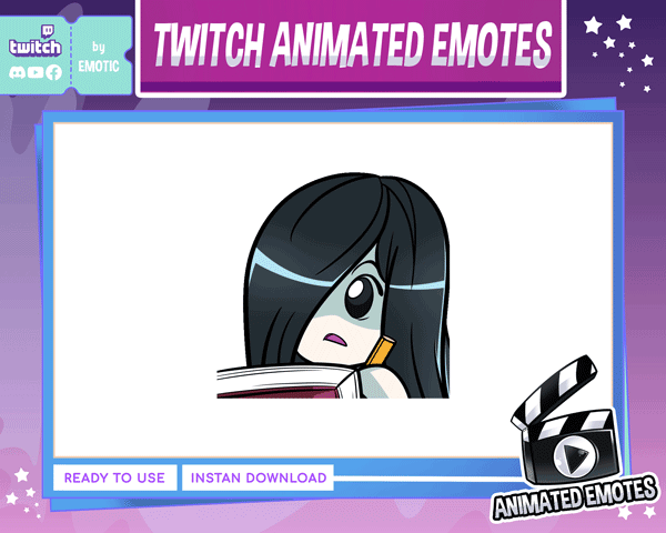 Animated emote | twitch emote | ghost emote | horror emote | movie character emote | sadako emote | stream EMOTICSTD