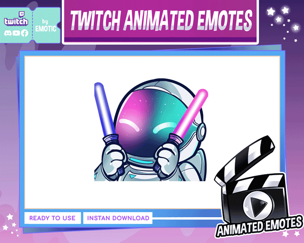 twitch animated emote | astronaut emote | space man emote | twitch emote EMOTICSTD